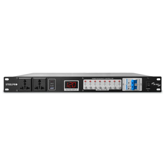 SW-30A10 Barra Multicontacto 10 Enchufes Supresor De Picos 32a Steelpro