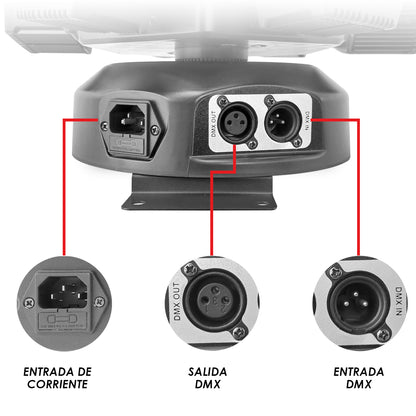 AIRTREK-H Cabeza Robótica Beam Giratorio Led Rgbw Con Laser Steelpro