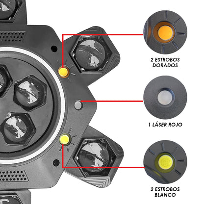 AIRTREK-H Cabeza Robótica Beam Giratorio Led Rgbw Con Laser Steelpro