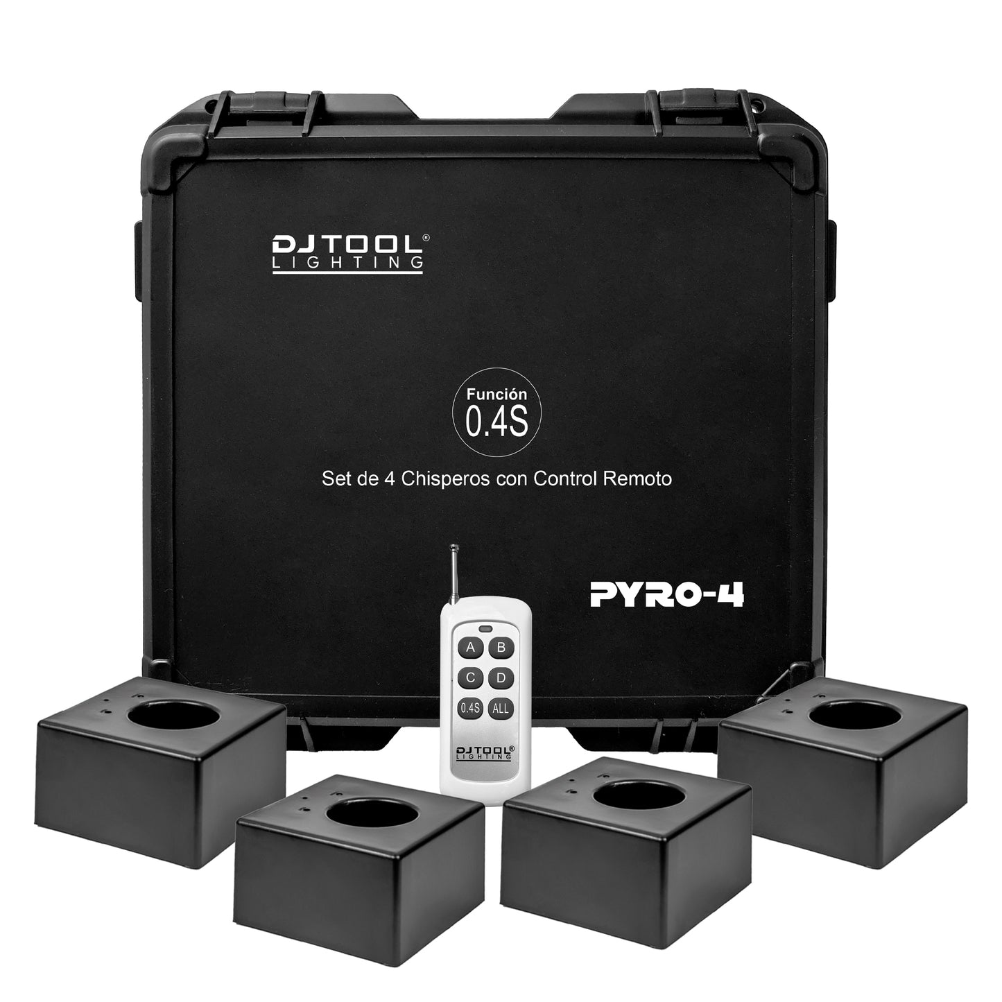 PYRO-4 Sistema De Pirotecnia Inalámbrico 4 Chisperos Steelpro