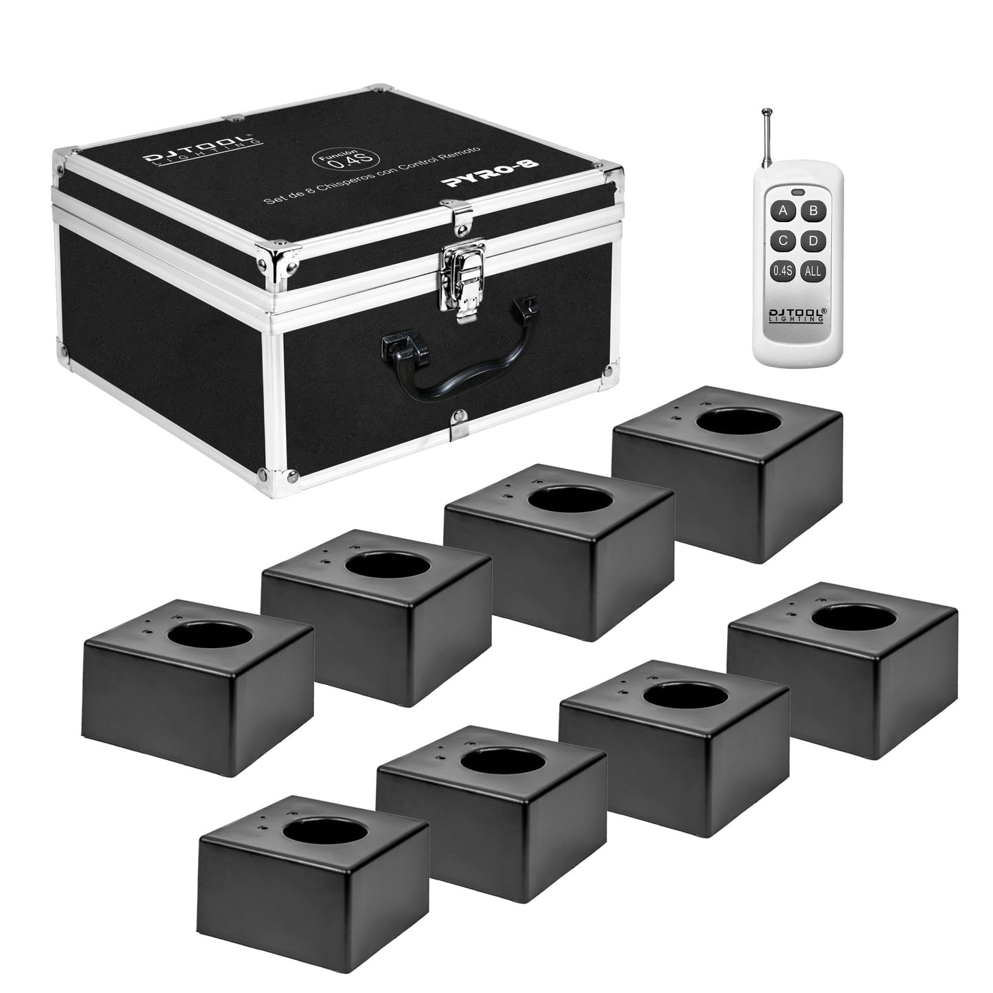 Sistema De Pirotecnia Inalámbrico 8 Chisperos Steelpro PYRO 8