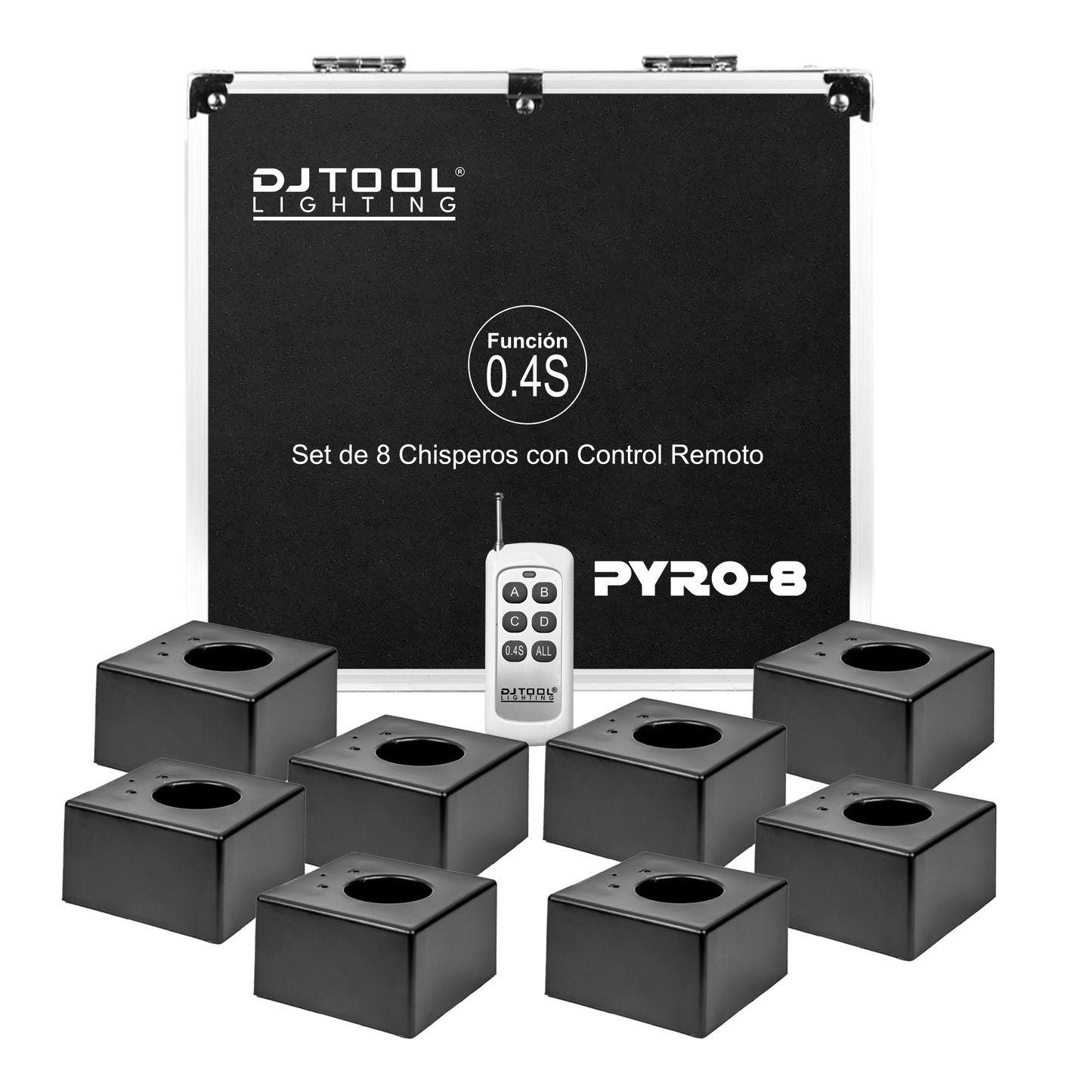 Sistema De Pirotecnia Inalámbrico 8 Chisperos Steelpro PYRO 8