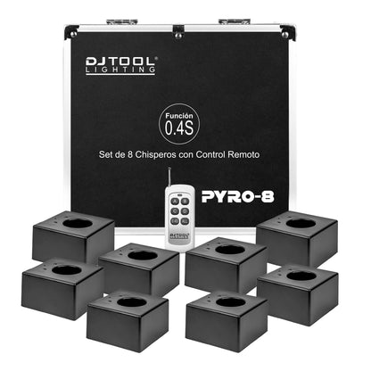 Sistema De Pirotecnia Inalámbrico 8 Chisperos Steelpro PYRO 8
