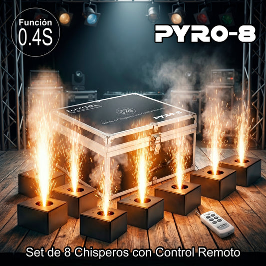 Sistema De Pirotecnia Inalámbrico 8 Chisperos Steelpro PYRO 8