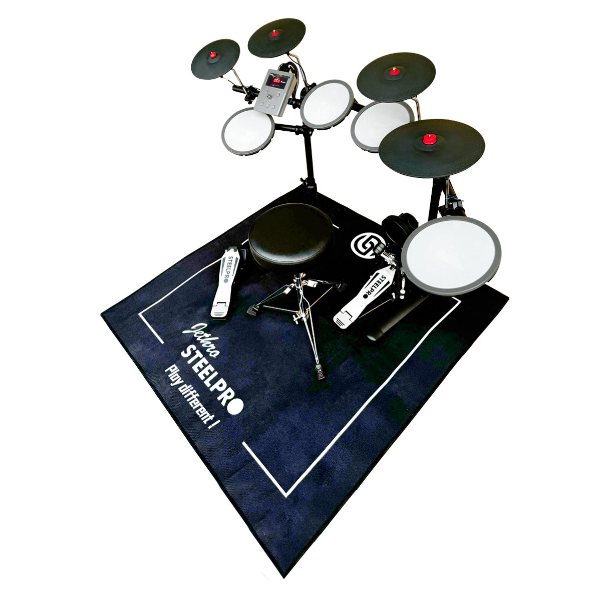 Batería Eléctrica 10 Cuerpos Bluetooth Nitro 9.1 Steelpro Color Negro