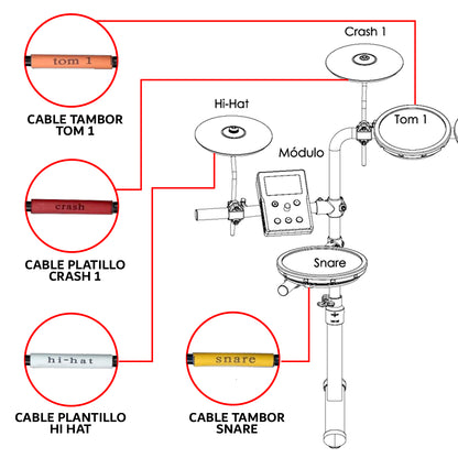 Batería Eléctrica 10 Cuerpos Bluetooth Nitro 9.1 Steelpro Color Negro