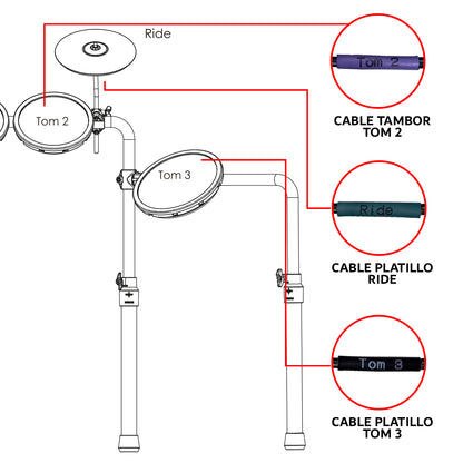 Batería Electrónica De 9 Cuerpos Steelpro Nitro-Pro-9 Musical
