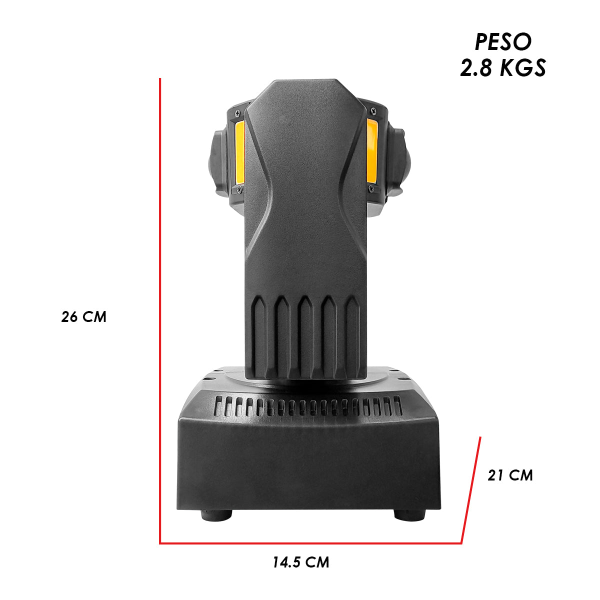 Par Cabeza Robotica Rgbw Giro Infinito+laser Verde Steelpro