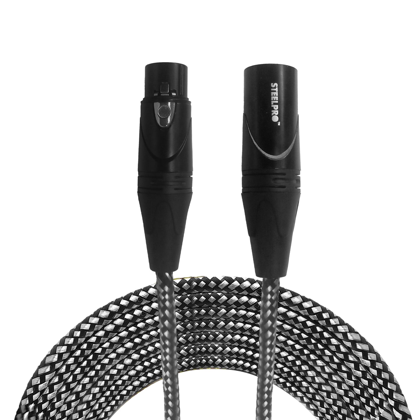 Cable Xlr 10m Balanceado Profesional Macho - Hembra NX-BLK-10M Steelpro