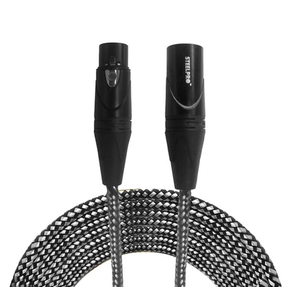 Cable Xlr 10m Balanceado Profesional Macho - Hembra NX-BLK-10M Steelpro
