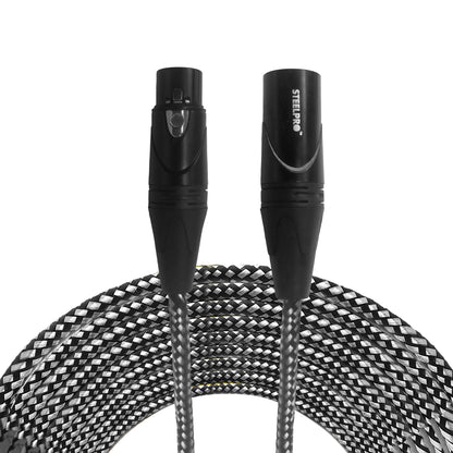 Cable Xlr 15m Balanceado Profesional Macho - Hembra NX-BLK-15M Steelpro