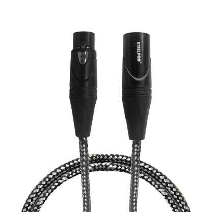 Cable Xlr 1m Balanceado Profesional Macho - Hembra NX-BLK-1M Steelpro