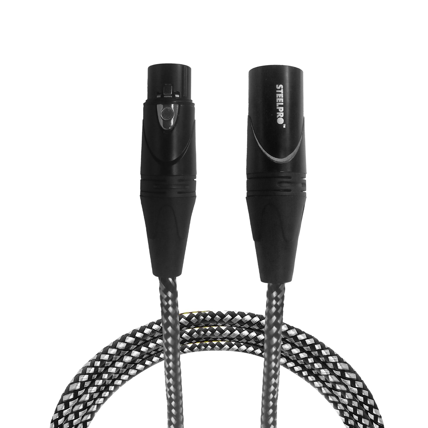 Cable Xlr 2m Balanceado Profesional Macho - Hembra NX-BLK-2M Steelpro