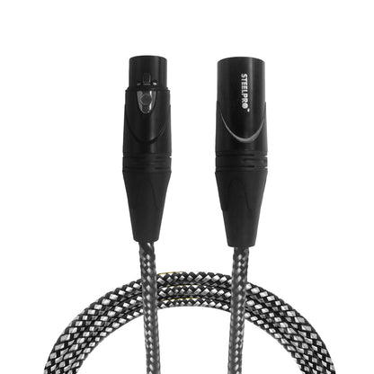 Cable Xlr 2m Balanceado Profesional Macho - Hembra NX-BLK-2M Steelpro