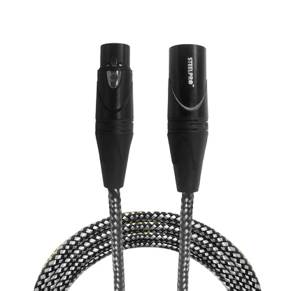 Cable Xlr 3m Balanceado Profesional Macho - Hembra NX-BLK-3M Steelpro