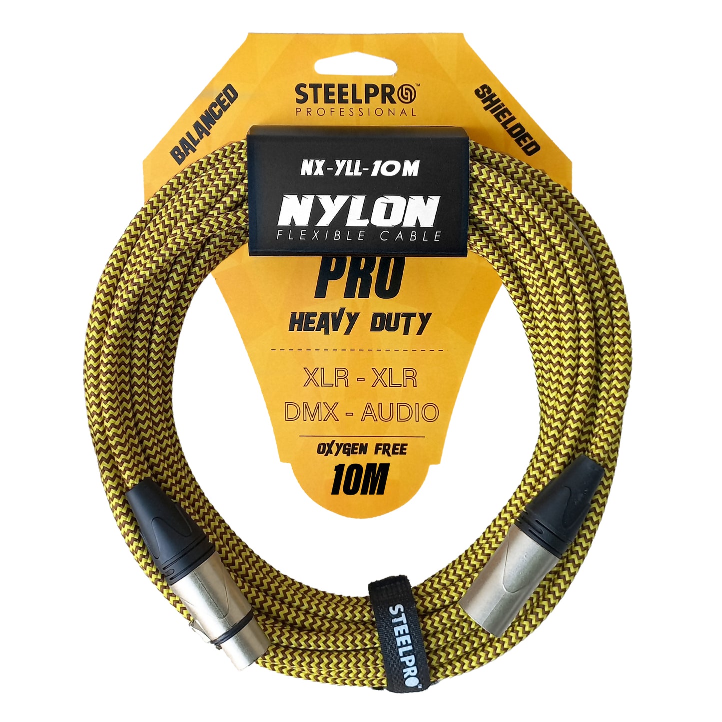 Cable Xlr 10m Balanceado Profesional Macho - Hembra NX-YLL-10M Steelpro