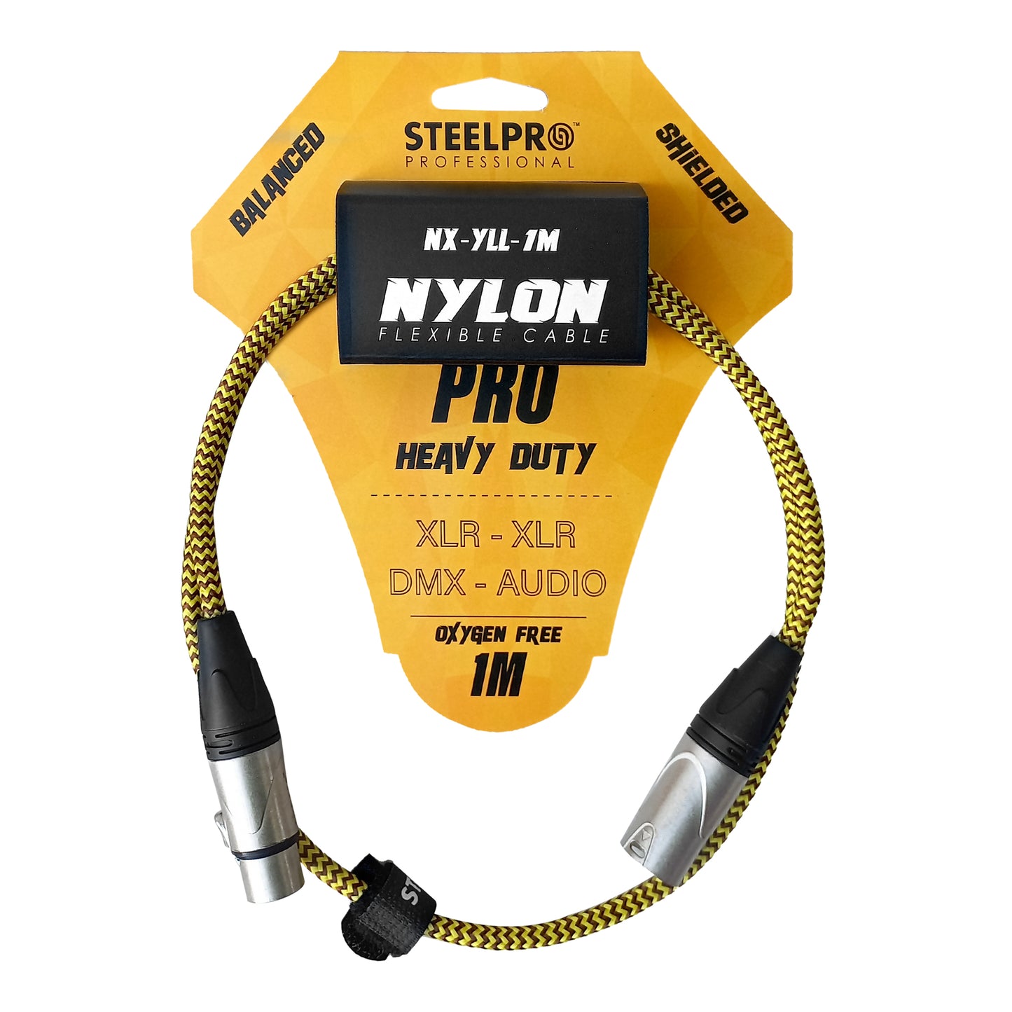 Cable Xlr 1m Balanceado Profesional Macho - Hembra NX-YLL-1M Steelpro