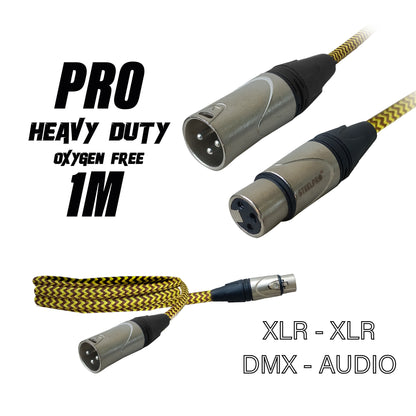 Cable Xlr 1m Balanceado Profesional Macho - Hembra NX-YLL-1M Steelpro
