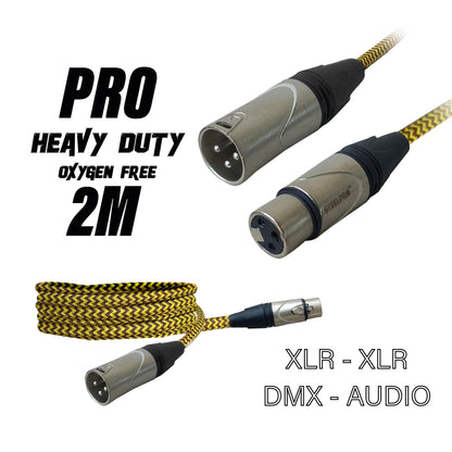 Cable Xlr 2m Balanceado Profesional Macho - Hembra NX-YLL-2M Steelpro