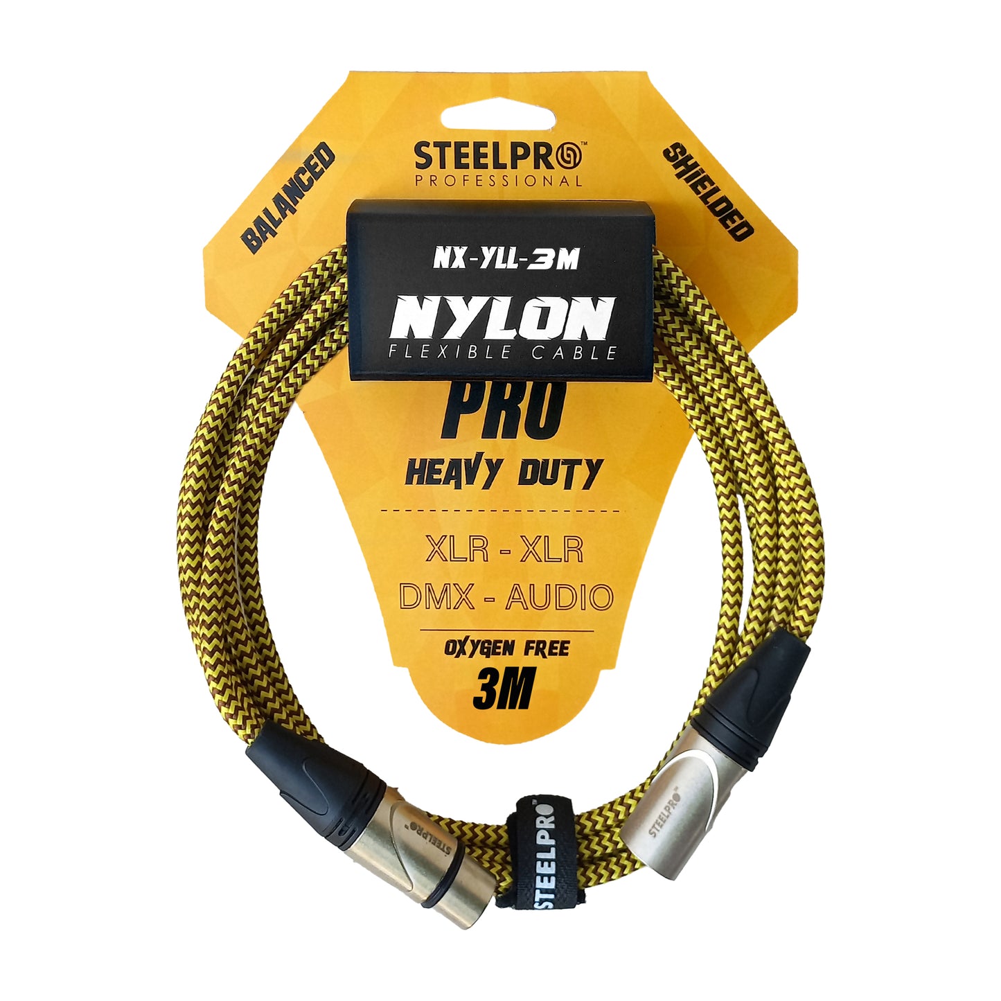 Cable Xlr 3m Balanceado Profesional Macho - Hembra NX-YLL-3M Steelpro