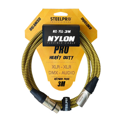 Cable Xlr 3m Balanceado Profesional Macho - Hembra NX-YLL-3M Steelpro