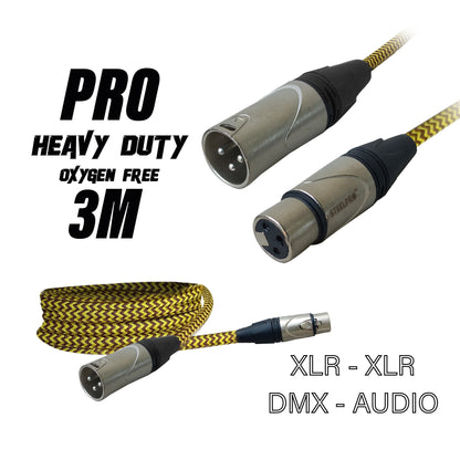 Cable Xlr 3m Balanceado Profesional Macho - Hembra NX-YLL-3M Steelpro