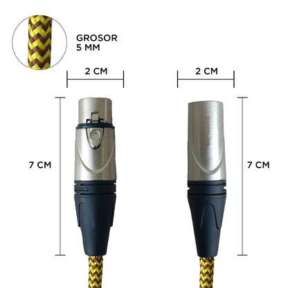 Cable Xlr 3m Balanceado Profesional Macho - Hembra NX-YLL-3M Steelpro