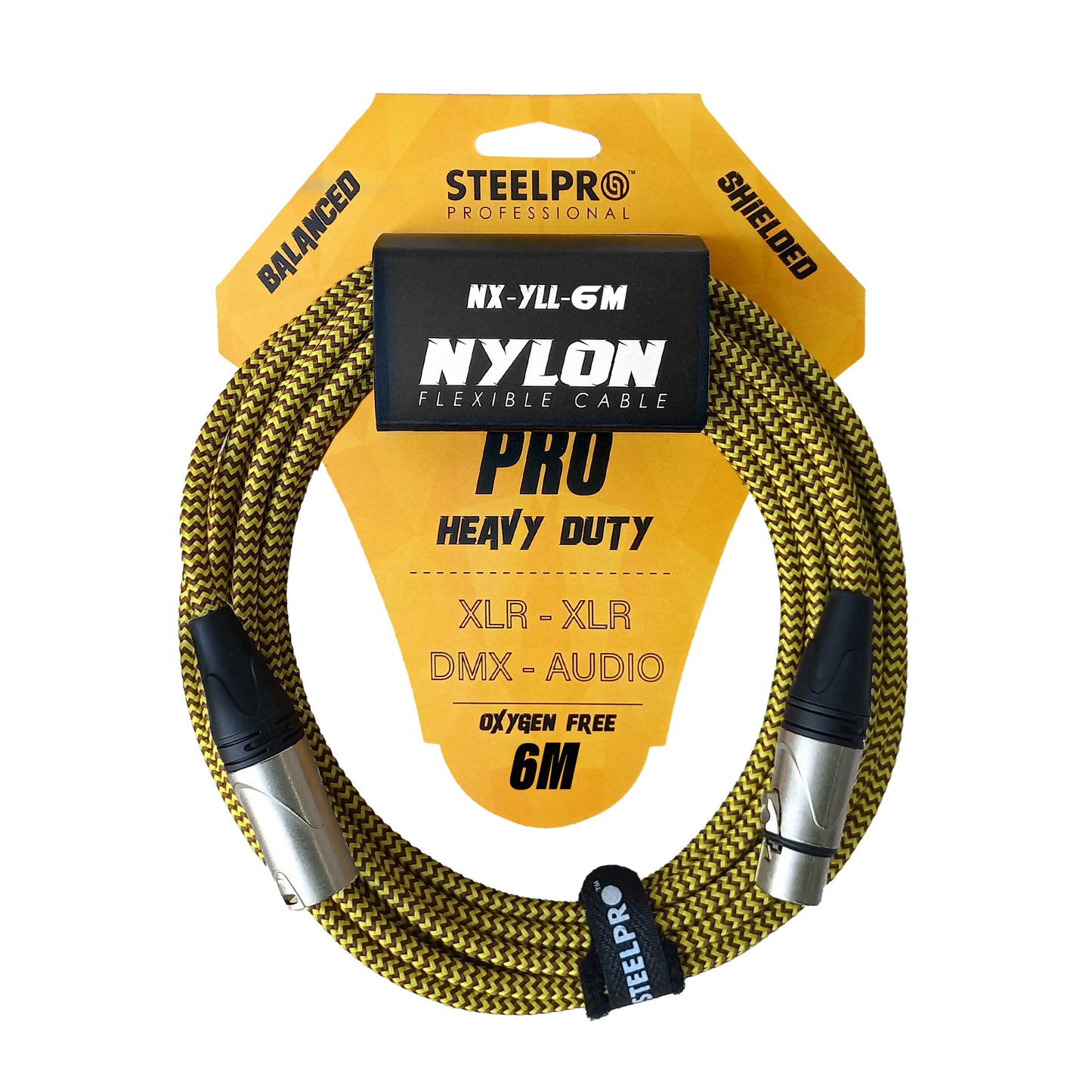 Cable Xlr 6m Balanceado Profesional Macho - Hembra NX-YLL-6M Steelpro