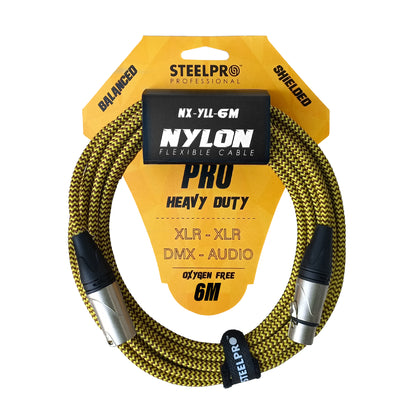 Cable Xlr 6m Balanceado Profesional Macho - Hembra NX-YLL-6M Steelpro