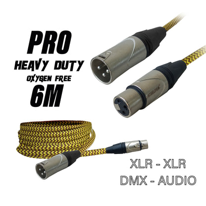 Cable Xlr 6m Balanceado Profesional Macho - Hembra NX-YLL-6M Steelpro