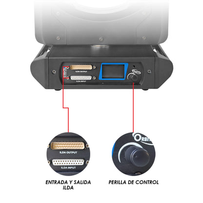 Cabeza Móvil Láser Rgb 5 Watts Steelpro Orbital Figuras 2d