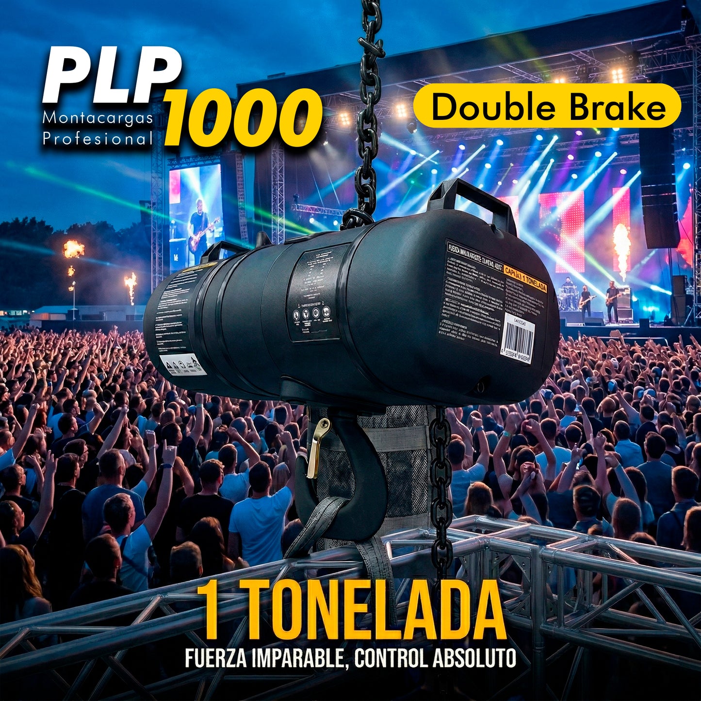 PAK-PLPX4 Kit Profesional 4 Polipastos Eléctricos De Cadena 1 Tonelada Con Controlador Steelpro