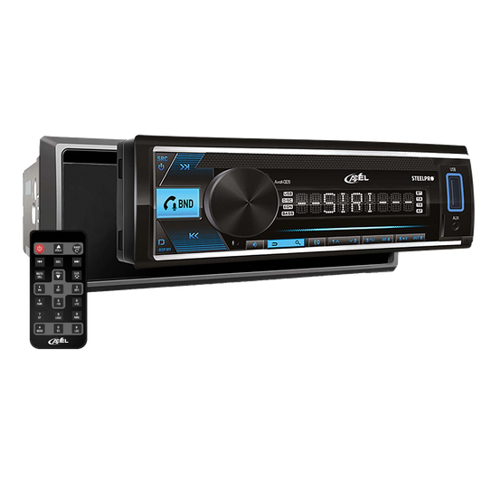 Autoestéreo 1 Din para auto Steelpro AXEL-009 DESMONTABLE con USB y bluetooth Auxiliar de 3.5" Llamada por Voz /MP3/WMA