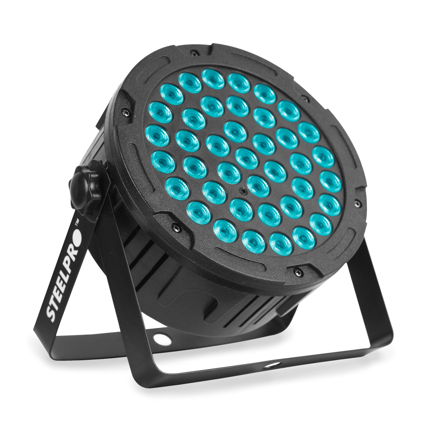 Cañón Wash 404-MPR RGB + Ámbar Full Color - 40 Leds x 3.20 Watts con 7 Canales DMX, Dimmer, Estrobo y Modos Audiorítmico / Automático (Compacto 0.90 Kg - 21.5 x 9 x 22.5 cm)
