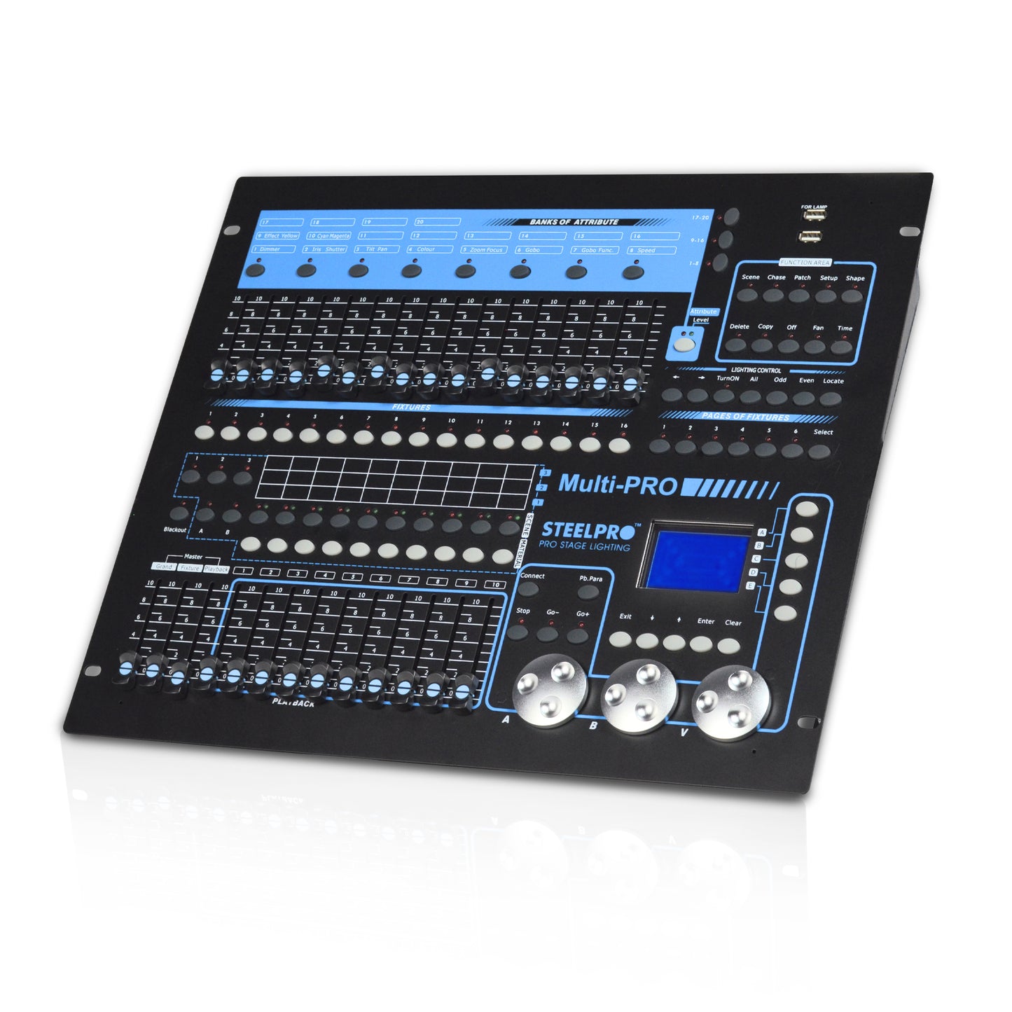 MULTIPRO Consola Profesional 1024 Mini Pearl Dmx Steelpro