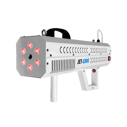 JET-500 Máquina Profesional De Humo Tipo Pistola Efecto Jet Fog 1500w Con Leds Steelpro