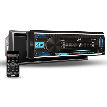Autoestéreo 1 Din Axel AXEL-009 Bluetooth App 100W x4 USB RCA Subwoofer Carátula Desmontable