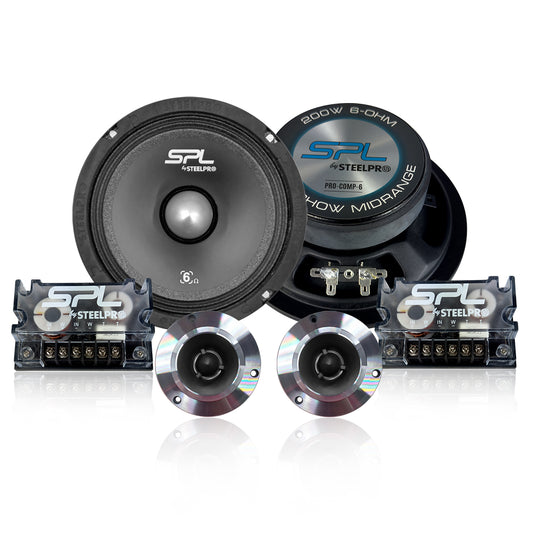 Set De Medios 6.5puLG Steelpro Pro-comp-6 Proshow 300w