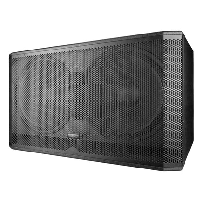 Subwoofer Amplificado Doble 18 Dsp 800w Prometheus Steelpro Color Negro