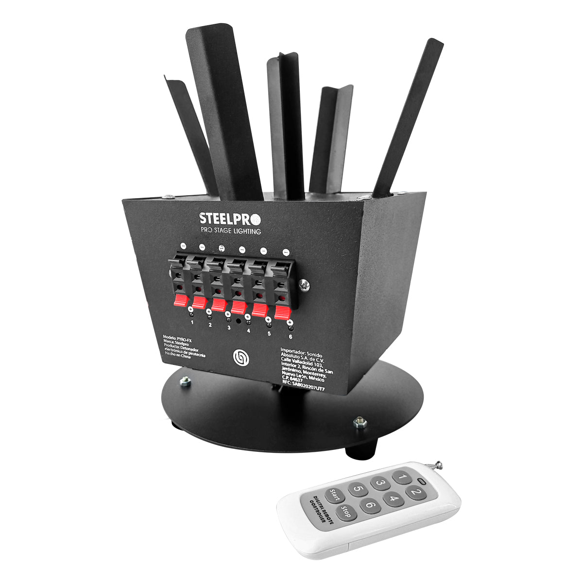 Detonador Pirotecnia Giratorio 360 Inalambrico By Steelpro