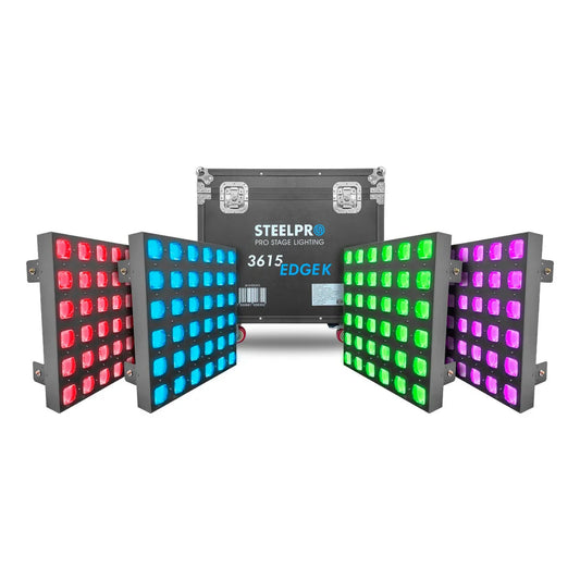 Panel Led Profesional Con Case 36x15w Rgbw 4 En 1 - Steelpro