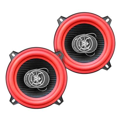 Paquete 4 Bocinas 5.25 PuLG  Fibra Carbono 2vías Soundstream