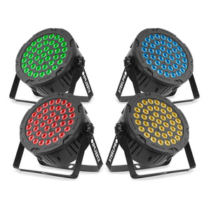 Paquete 4 Cañones Par Led 40x3.20w Rgb + Ámbar By Steelpro