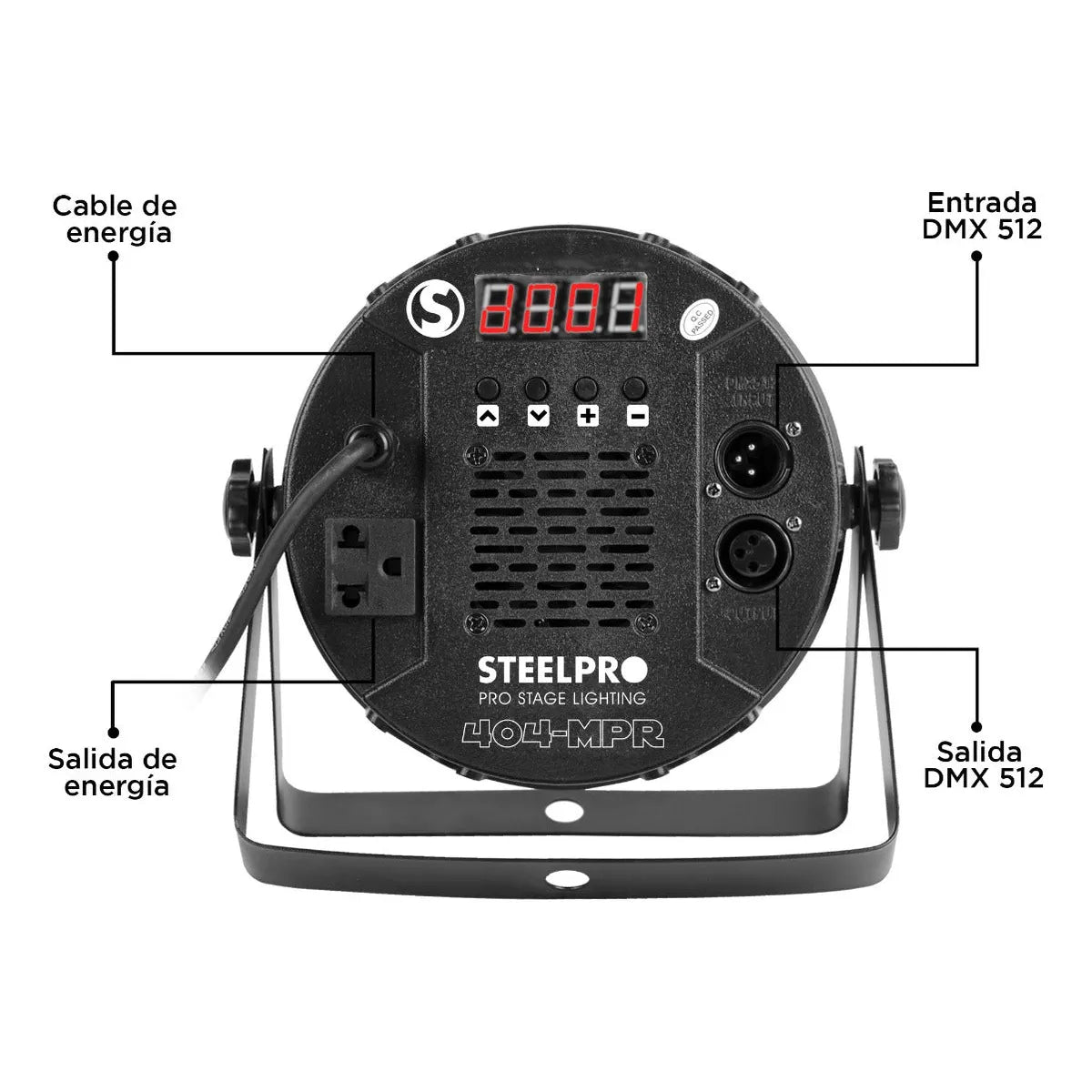 Paquete 4 Cañones Par Led 40x3.20w Rgb + Ámbar By Steelpro