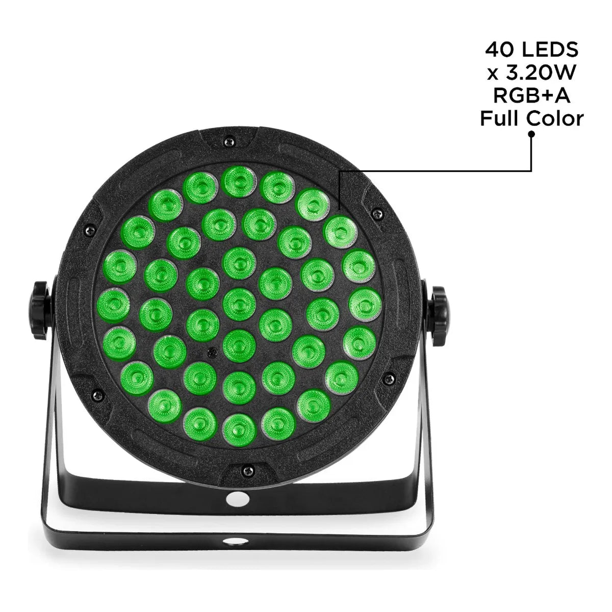 Paquete 4 Cañones Par Led 40x3.20w Rgb + Ámbar By Steelpro