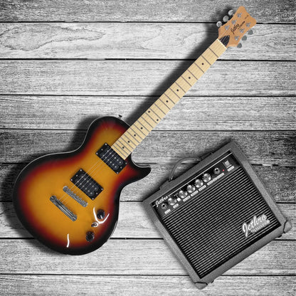 Paquete Guitarra Electric Series Jethro By Steelpro 034 Color 3 Tone Sunburst Diapasón De Maple Para Diestro