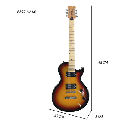 Paquete Guitarra Electric Series Jethro By Steelpro 034 Color 3 Tone Sunburst Diapasón De Maple Para Diestro