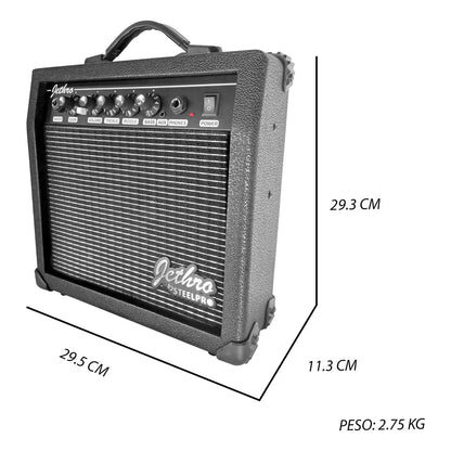 Paquete Guitarra Electric Series Jethro By Steelpro 034 Color 3 Tone Sunburst Diapasón De Maple Para Diestro