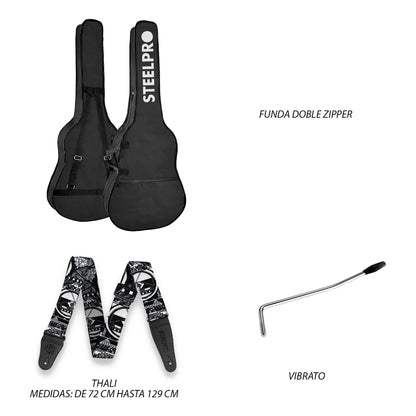 Paquete Guitarra Electrica Jethro Series By Steelpro 031