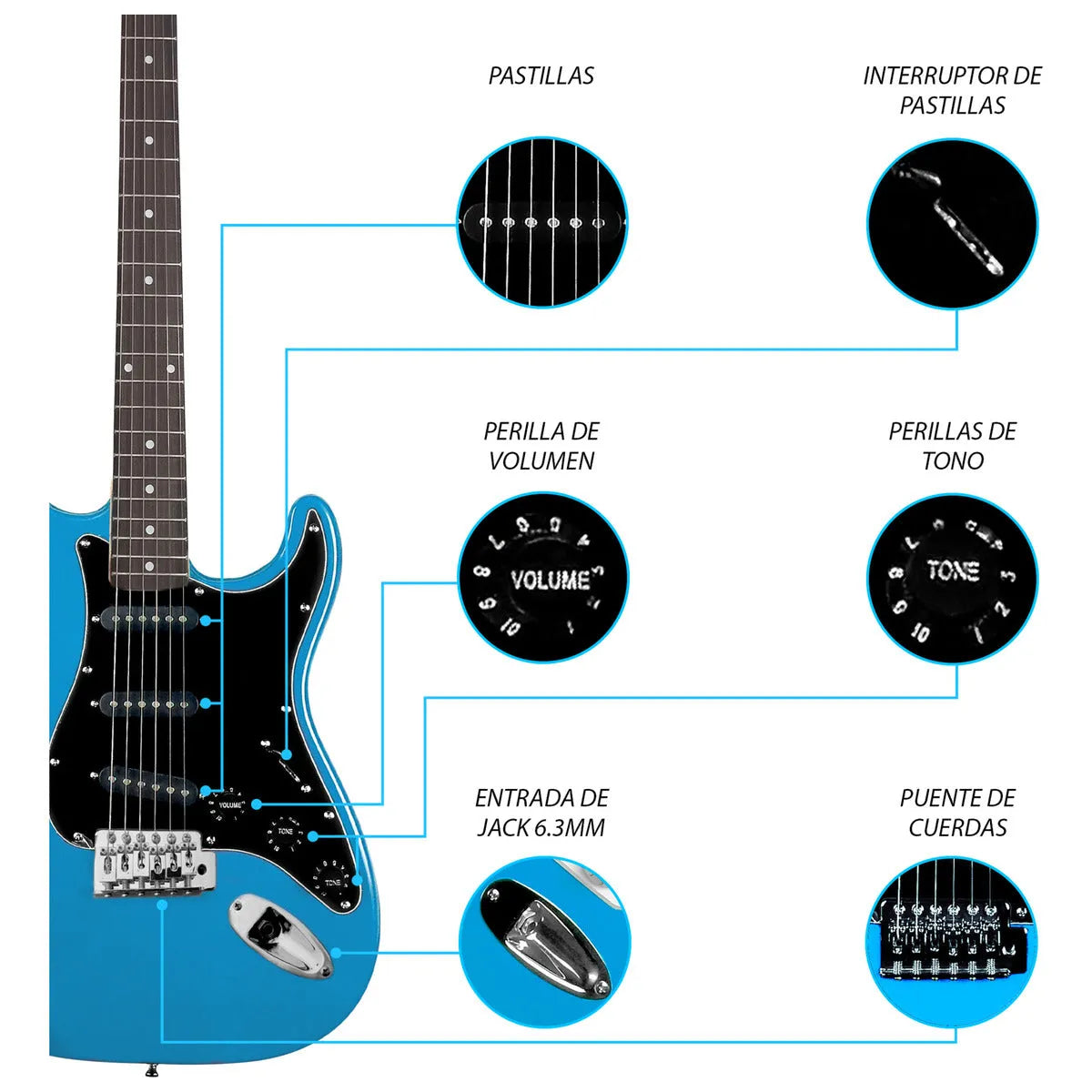 Paquete Guitarra Electrica Jethro Series By Steelpro 031